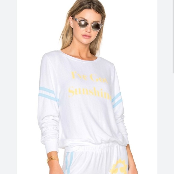 Wildfox I've Got Sunshine Baggy Beach Jumper Sweatshirt Size Small NWT HTF! - Picture 4 of 7